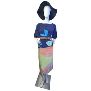 Thai Multiway Kaftan Cover Up Dress | Tropical Abstract Print | Free Size
